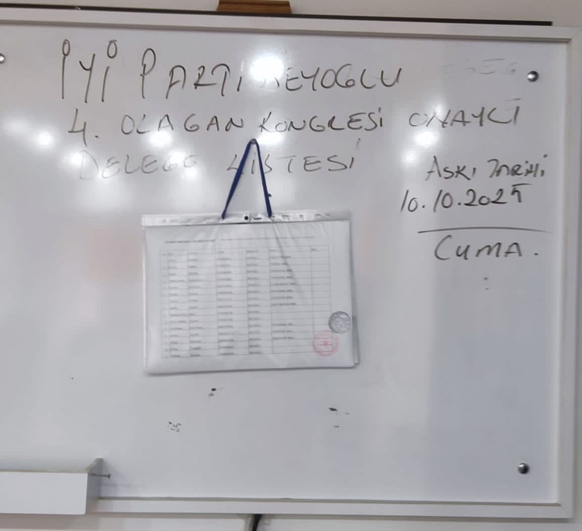 İYİ Parti Beyoğlu Delege Listesi Askıya Çıkarıldı