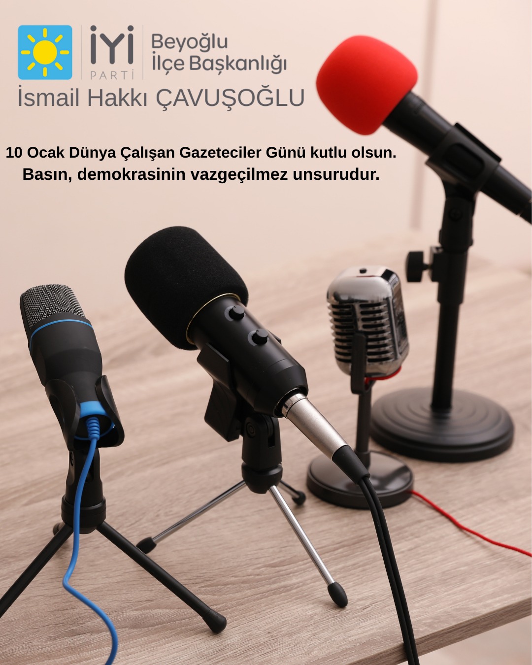 İYİ Parti Beyoğlu’ndan 10 Ocak Dünya Çalışan Gazeteciler Günü Mesajı