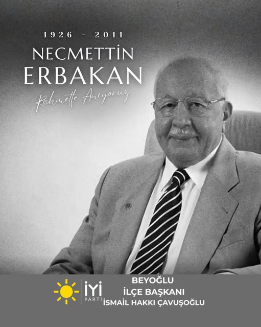 Prof. Dr. Necmettin Erbakan’ı Vefat Yıl Dönümünde Rahmetle Anıyoruz
