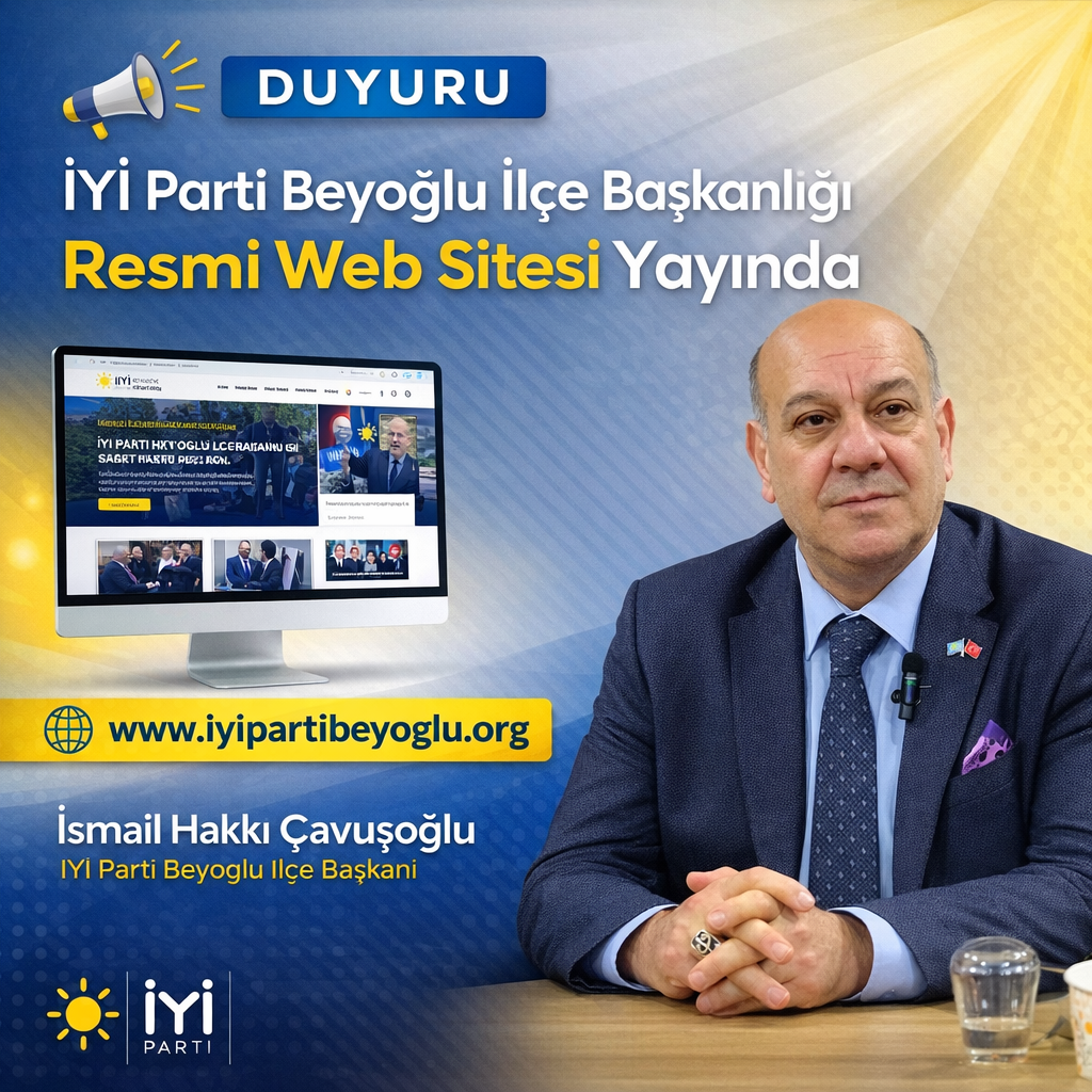 İYİ Parti Beyoğlu İlçe Başkanlığı Resmi Web Sitesi Yayına Girdi
